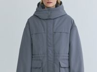 Куртка-парка с капюшоном, Серый