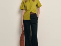 Брюки прямого кроя с добавлением льна