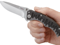 Полуавтоматический складной нож Drip Tighe, CRKT 1190, сталь 8Cr13MoV Satin, рукоять carbon fiber/G10