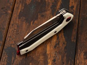 Складной нож CJRB Tigris, сталь AR-RPM9, White G10