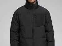 Стеганый пуховик с натуральным пухом