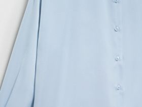 Блузка из сатина, Голубой