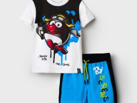 Комплект трикотажный для мальчиков: фуфайка (футболка), шорты