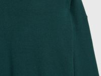 Объёмный джемпер с воротником-стойкой, Зеленый