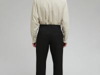 Брюки прямого кроя со складками