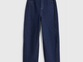 Джинсы Barrel с высокой посадкой, Синий