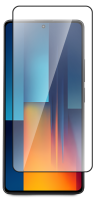 Стекло защитное для POCO M6 Pro Черная рамка