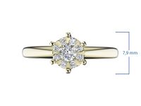 Кольцо из желтого золота с бриллиантами э0301кц04201606