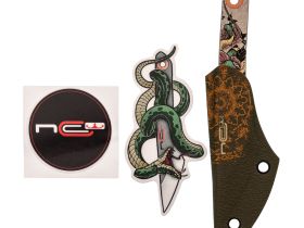 Нож N.C.Custom киридаши Змея сталь AUS-8