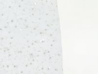 Пушистая мини-юбка из твида с пайетками и бисером, Белый