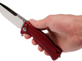 Нож складной LionSteel SR11A RS RED, сталь Uddeholm Sleipner® Satin Finish, рукоять алюминий (Solid®), красный