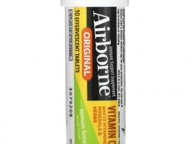 AirBorne, добавка для поддержки иммунной системы, лимон и лайм, 10 шипучих таблеток