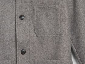 Куртка из пальтовой ткани с накладными карманами, Бежевый