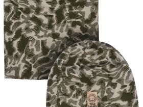 Комплект детский трикотажный для мальчиков: шапка, снуд