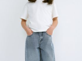 Джинсы Barrel для девочек, Голубой