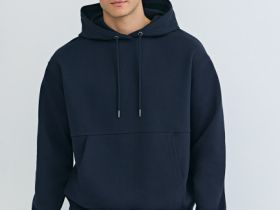 Базовое худи с карманом-кенгуру, Синий