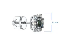 Пусеты из белого золота с сапфирами и бриллиантами э4737пс06220418