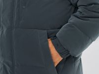 Утеплённая куртка с капюшоном из фактурной ткани, Серый