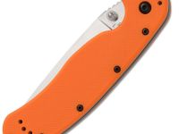 Нож складной Ontario RAT-1, сталь AUS-8, Satin, рукоять термопластик GRN, orange