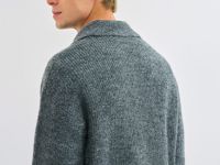 Текстурный джемпер поло, Серый