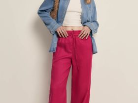 Брюки изо льна на резинке