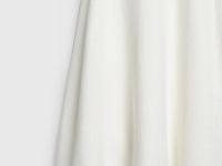 Вязаное платье с воротником-стойкой, Белый