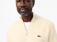 Мужской свитер Lacoste из овечьей шерсти на молнии