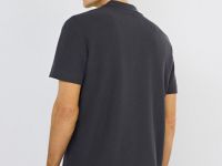 Поло из текстурированной ткани, Серый