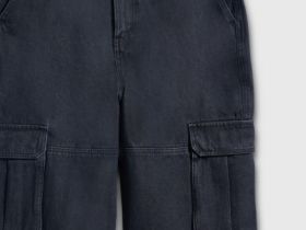 Свободные джинсы-карго, Серый