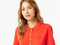Женское поло Lacoste приталенного кроя из эластичного хлопка