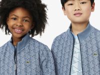 Детская толстовка Lacoste Paris Monogram с высоким воротом и застежкой-молнией