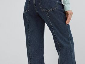 Джинсы Клёш с высокой посадкой, Синий