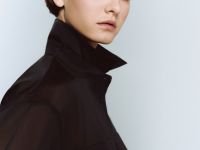 Полупрозрачная блузка из органзы с тонким поясом, Черный