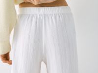 Пижамные шорты из ажурного трикотажа, Белый