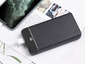 Универсальный внешний аккумулятор Hoco J59A 20000 mAh USBx2 2.0A/Type-C c дисплеем пластик (черный)