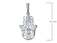 Классическая подвеска из серебра э0612пд05184300_white
