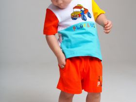 Фуфайка детская трикотажная для мальчиков (футболка), 2 шт в комплекте