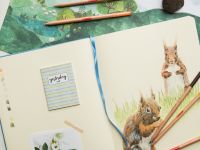 Блокнот для зарисовок Art Creation 9х14 см 80 л 140 г, твердая обложка, зеленый лес