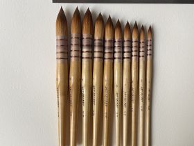 Кисть синтетика Taklon Art Secret, 15RT, короткая ручка, французское крепление