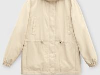 Ветровка с капюшоном и поясом на кулиске