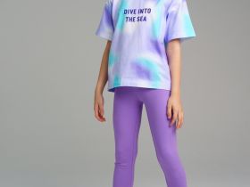 Брюки трикотажные для девочек (легинсы укороченные), 2 пары в комплекте