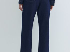 Широкие джинсы Wide leg с ремнём, Синий