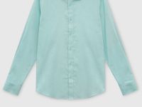 Рубашка из хлопка с отложным воротником