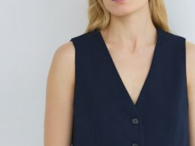 Классический жилет, Синий