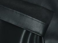 Брюки О-силуэта из искусственной кожи, Черный