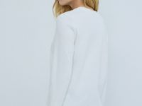 Лонгслив из плотного интерлока, Белый