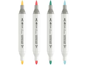 Набор акрил маркеры двусторонних Сонет Яркие цвета 4цв