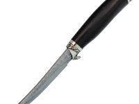 Нож Ворон, сталь дамаск, мельхиор