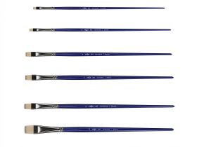 Кисть синтетика №20 плоская Гамма "Манеж" длинная ручка