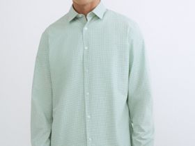 Рубашка в клетку виши, Зеленый